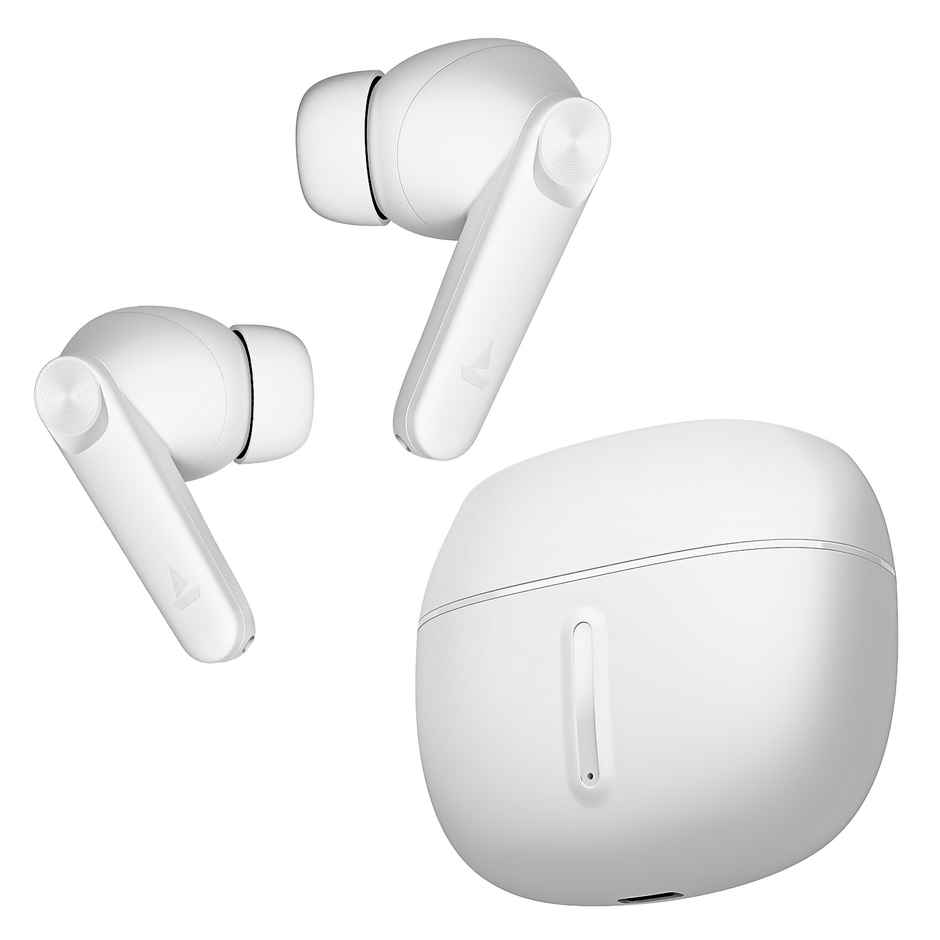 boAt Airdopes 200 Plus Tws Earbuds W/ 100h Playback, Quad Mics Enx Technology Ivory White)