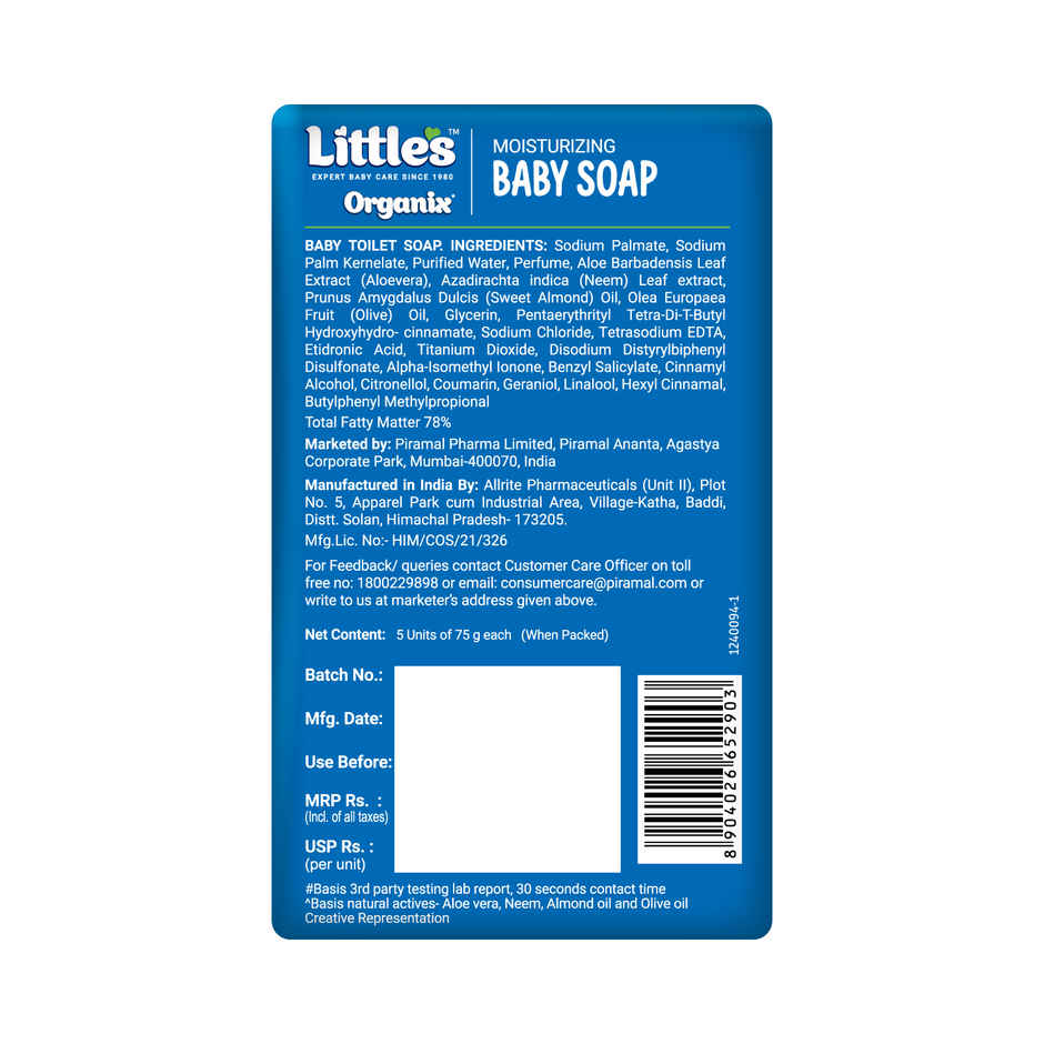 Little's Gentle Baby Soap AloeVera & Neem