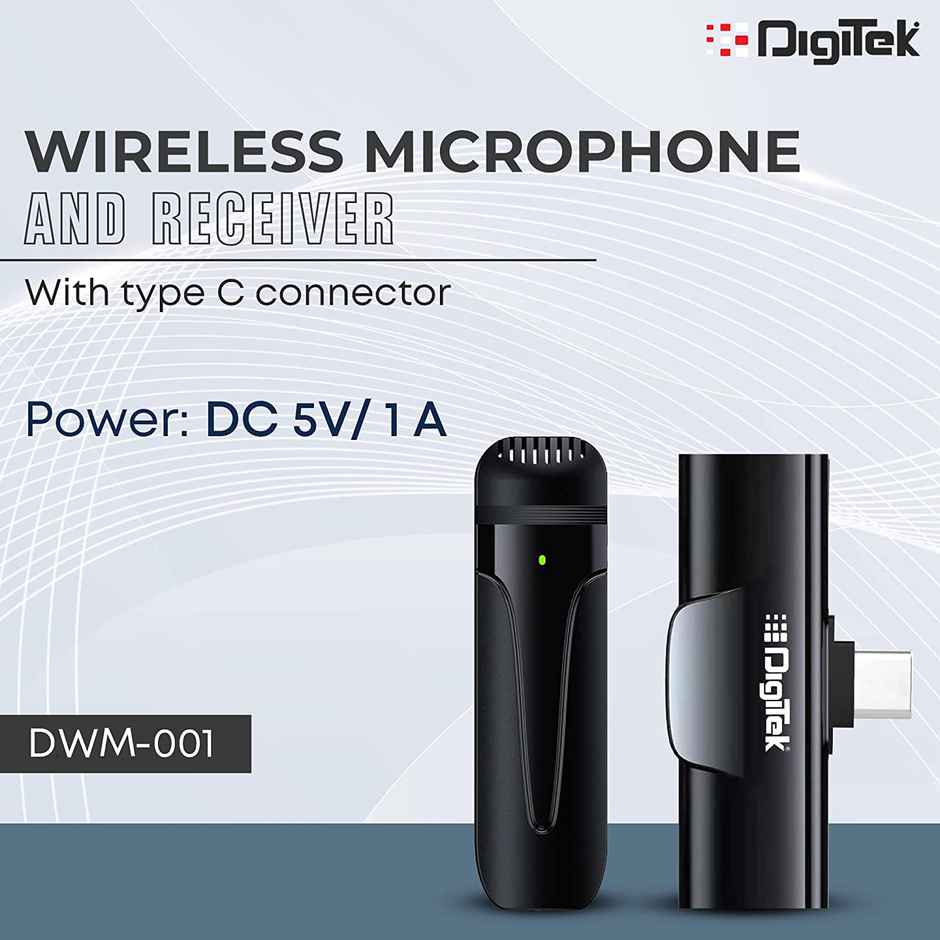 Digitek Dwm-001 Wireless Microphone & Receiver (Collar Mic)