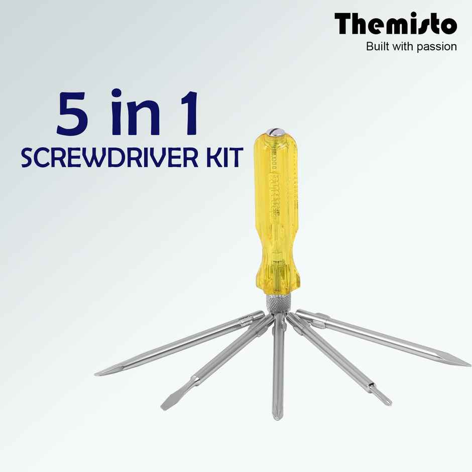 Themisto Th-T05 5 In 1 Combination Screwdriver Set (Pack Of 5)