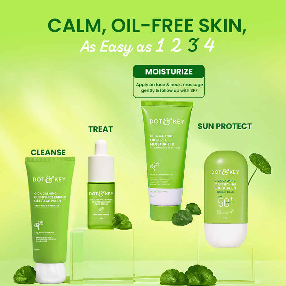 Dot & Key CICA + Niacinamide Oil-Free Moisturizer for Dark Spot, Oily, Sensitive & Acne Prone Skin