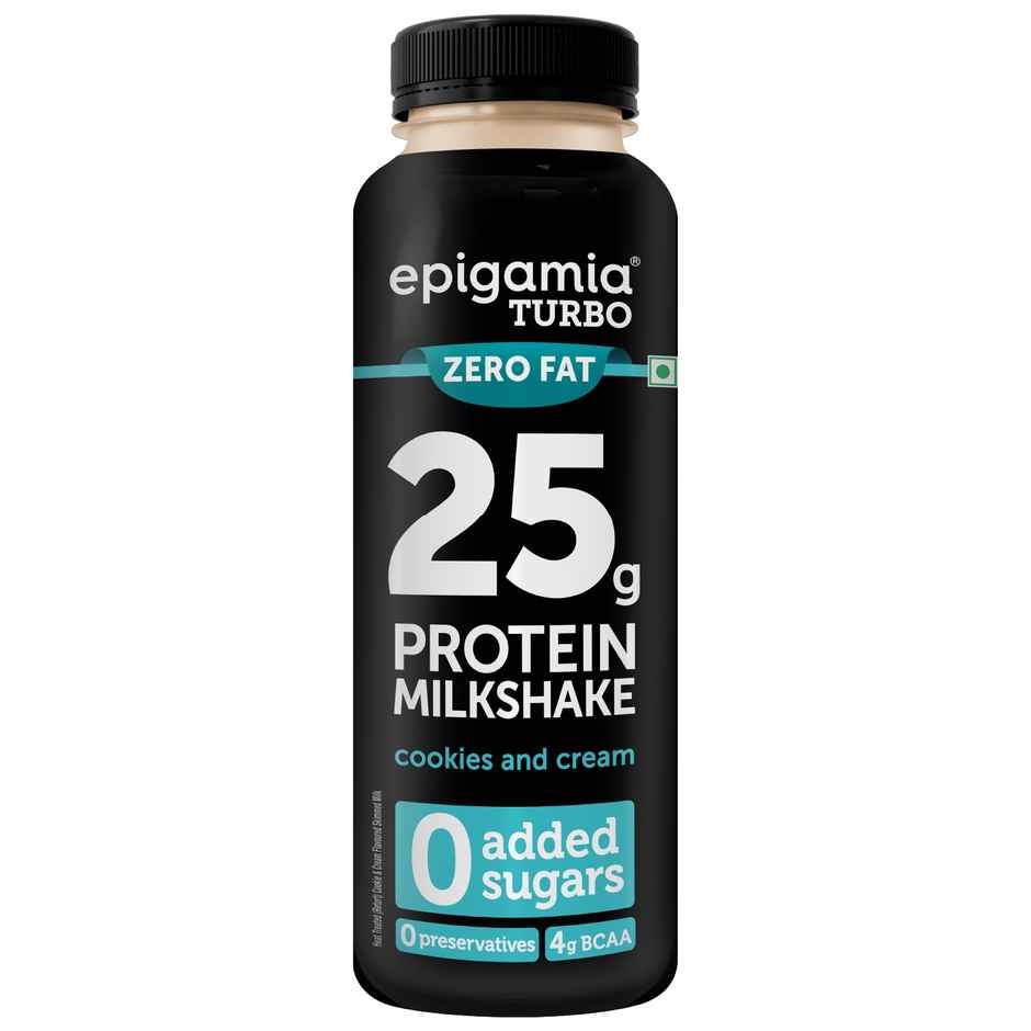 Epigamia Turbo Cookies And Cream Protein Milkshake