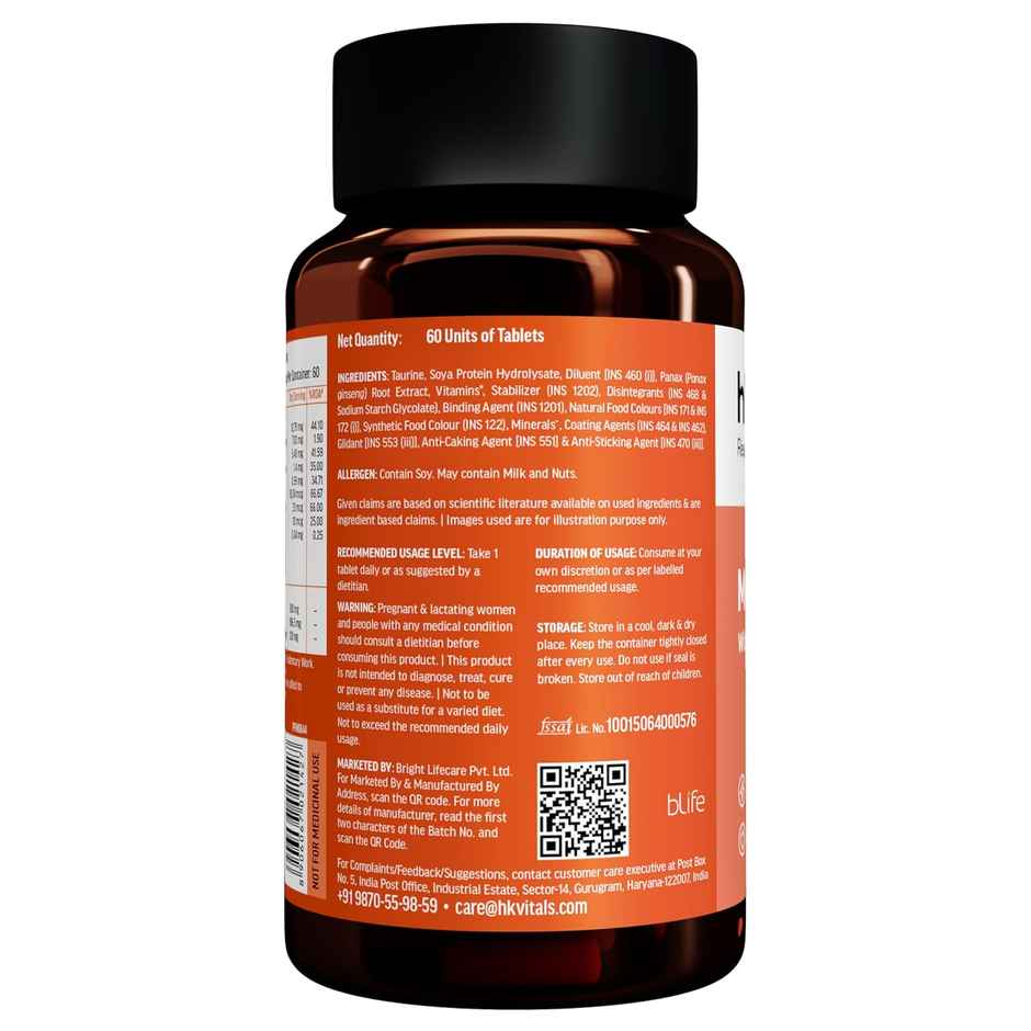 HK Vitals Multivitamin Multimineral Amino Acids Taurine Ginseng Tablet