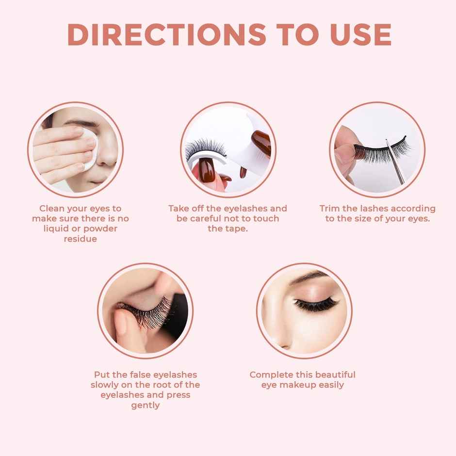 Sanfe Instant Press On Lashes Long Lasting Natural Look No Glue Required P12 1 Pair