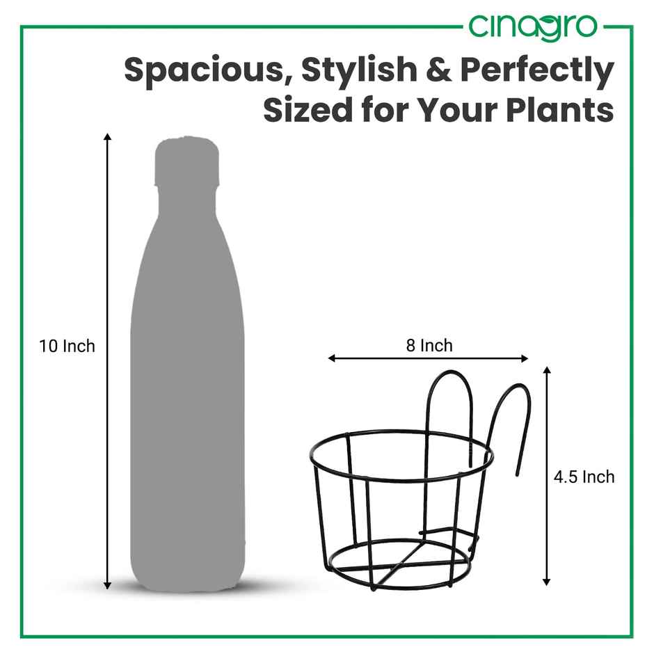 Cinagro Gardening Metal Hanging Planters - Hanging Haven - 2 Pack