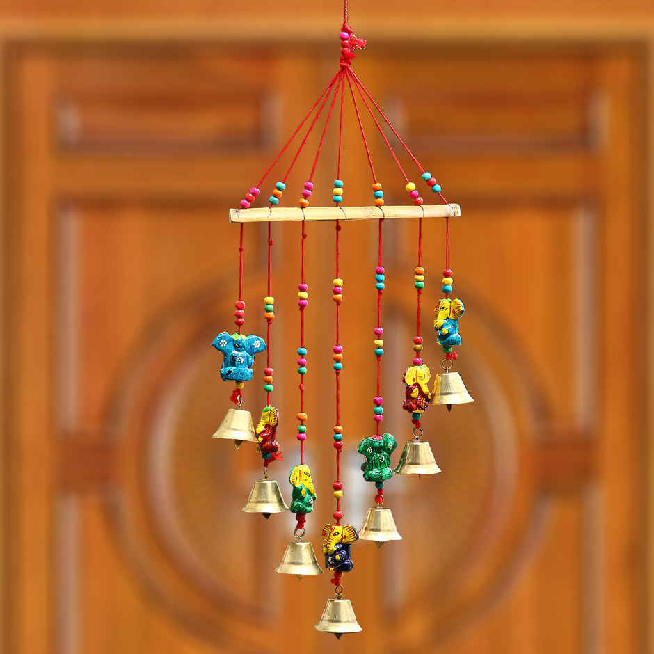 Handcrafted Decorative Lord Ganesha Wall/Door/Window Hanging Bells | eCraftIndia
