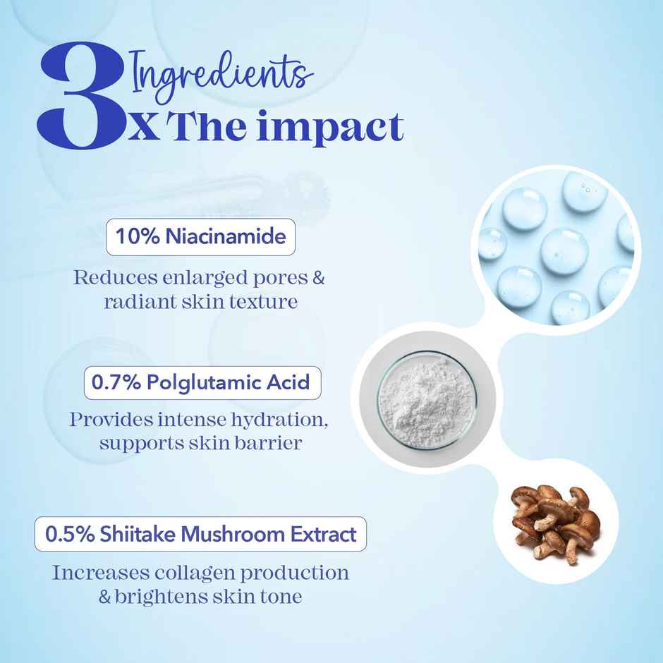 Blue Heaven 10% Niacinamide for Glowing Skin Face Serum for Women