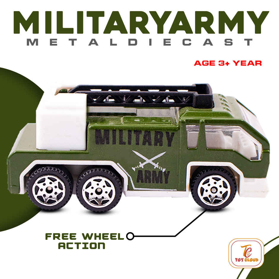 Toy Cloud Free Wheel Die Cast Metal Military Vehicle 1:64 Scale Model Vehicles Toys