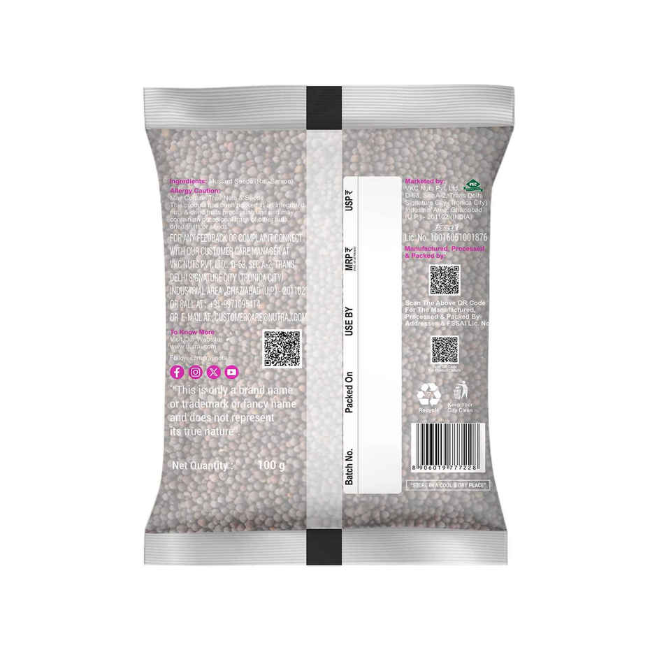 Nutraj Classic Moti Rai | Big Black Mustard Seeds | Pouch