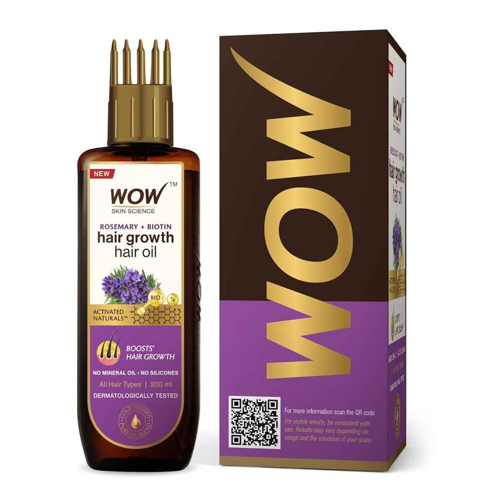 Wow Skin Science Rosemary With Biotin Hair Oil
