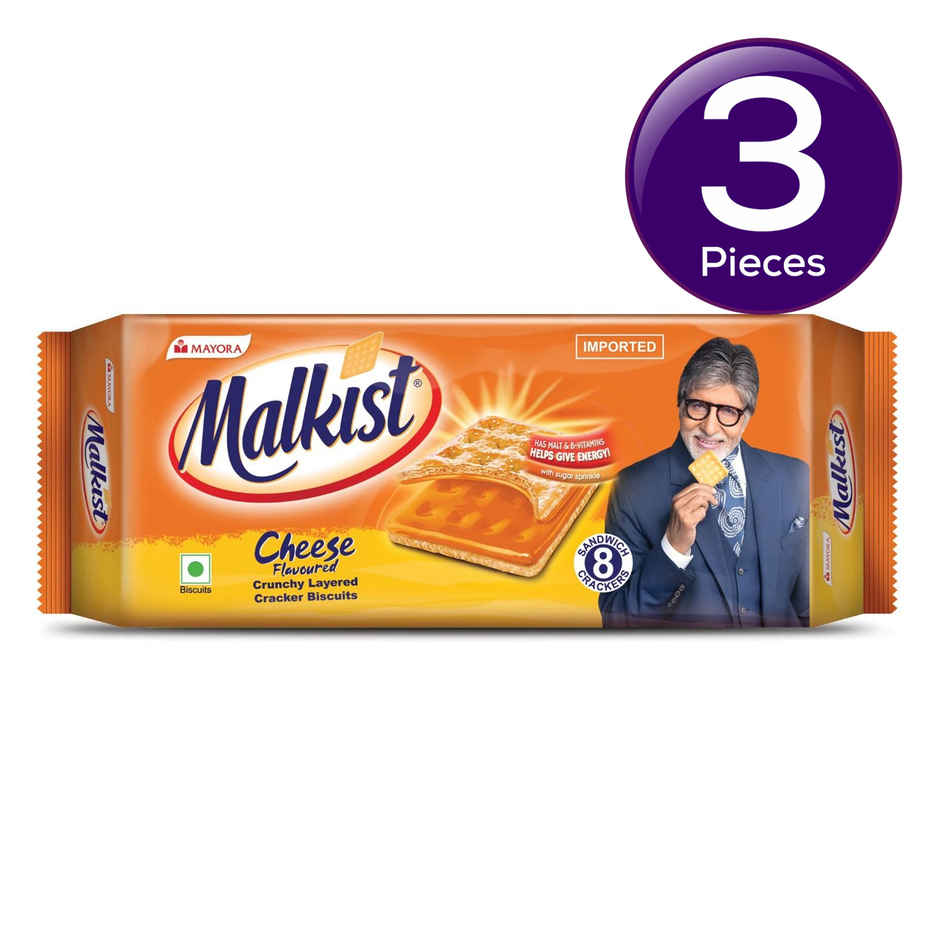 Malkist Cheese Flavoured Crunchy Crackers | Trans Fat-free Combo