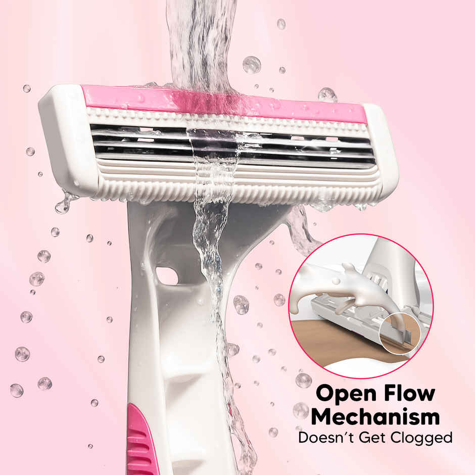 LetsShave Evior 2 Plus Disposable Razor for Women | Twin Blade Shaving Razor