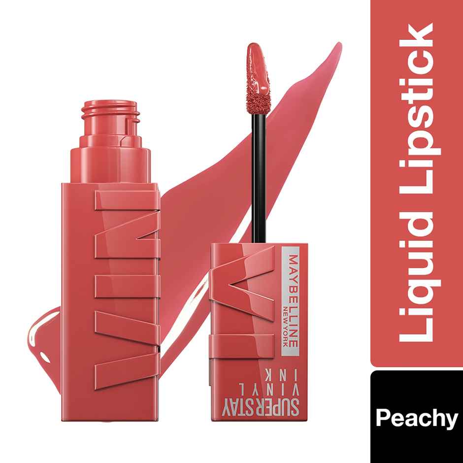 Maybelline Superstay Vinyl Ink Liquid Lipstick | Peachy | 16 HRs | Enriched With Vitamin E & Aloe