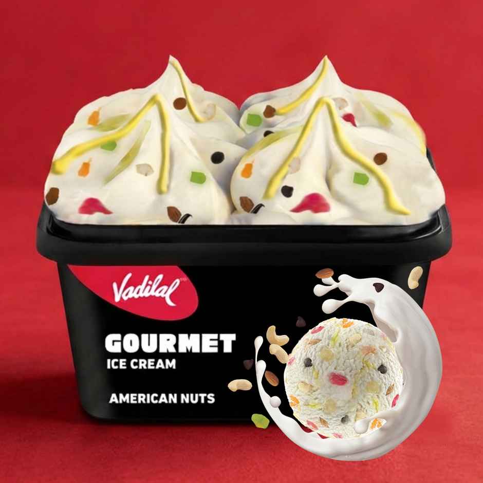 Vadilal American Nuts Ice Cream Tub | Creamy & Nutty