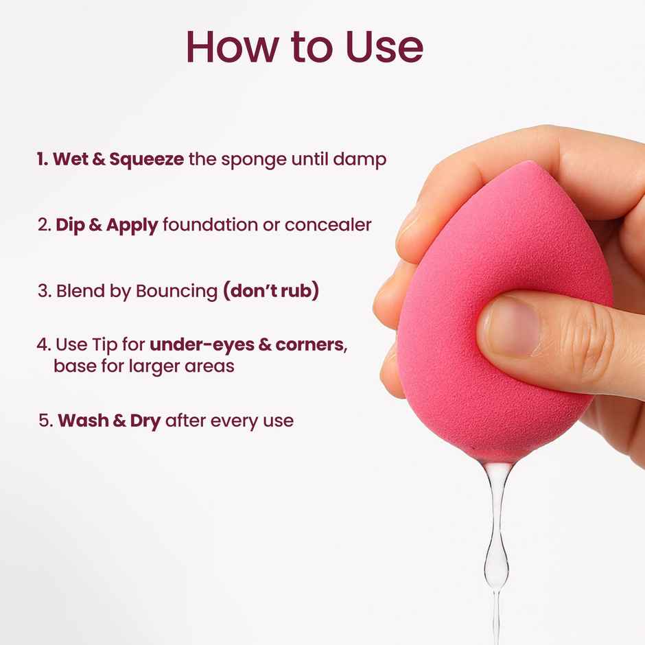 Midazzle Ultra soft Beauty Blender Makeup Sponge Puff, Pack of 1 | Assorted | MIBB3001