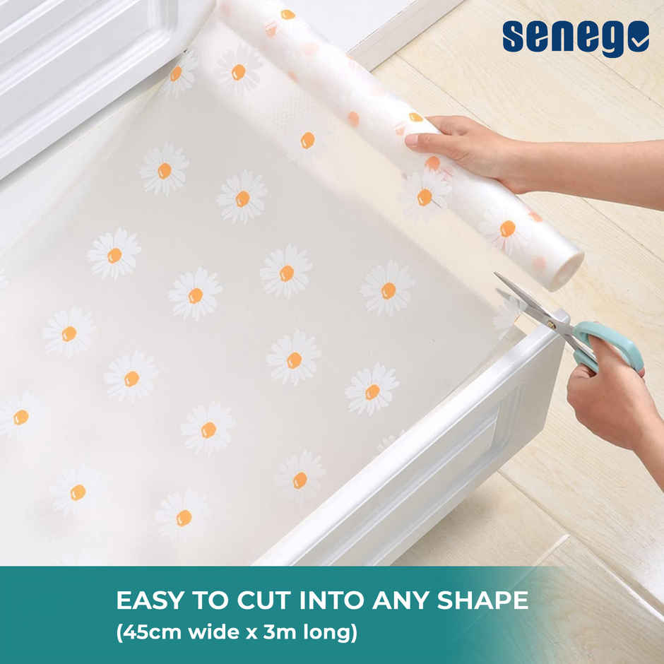 Senego Anti Slip Mat 3m Petal Print Shelf Drawer Liner | EVA, BPA Free
