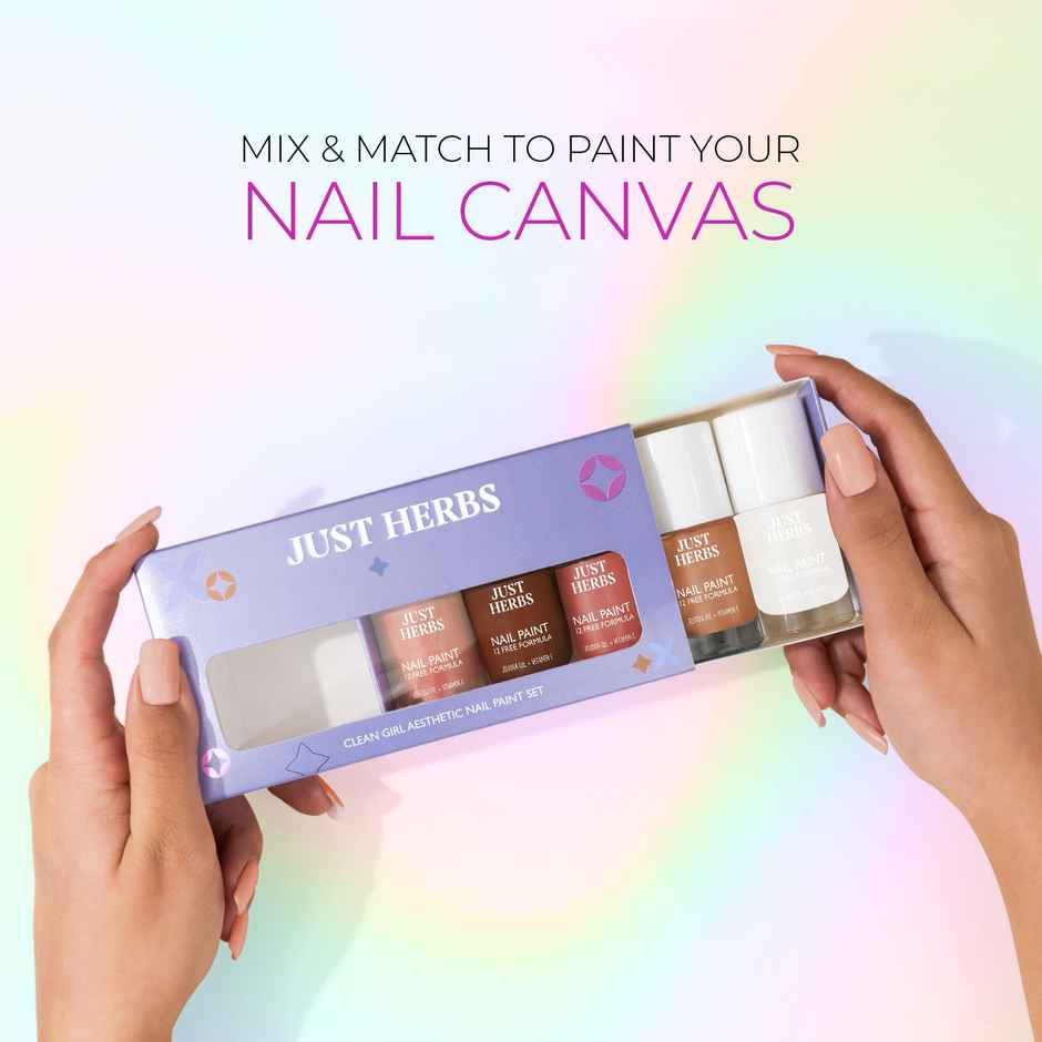 Just Herbs Clean Girl Aesthetic Nail Paint Kit