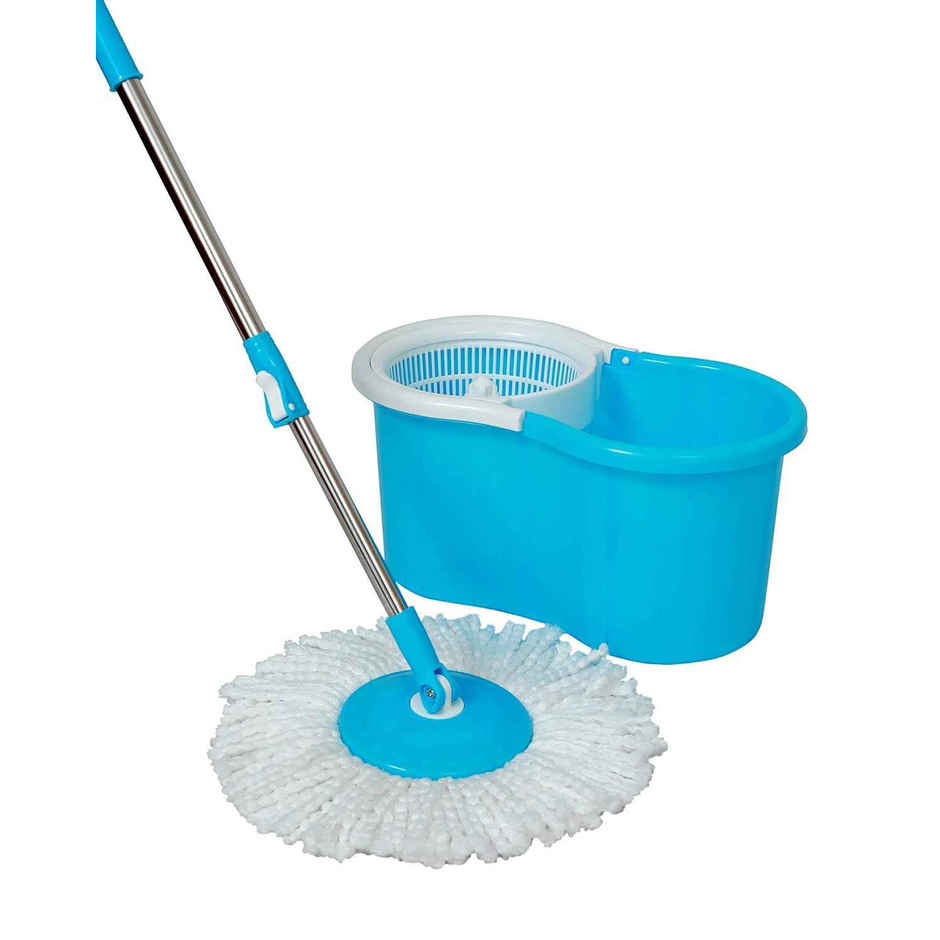 Esquire Elegant 360 Spin Mop Bucket Set With a Single Refill | Blue Color