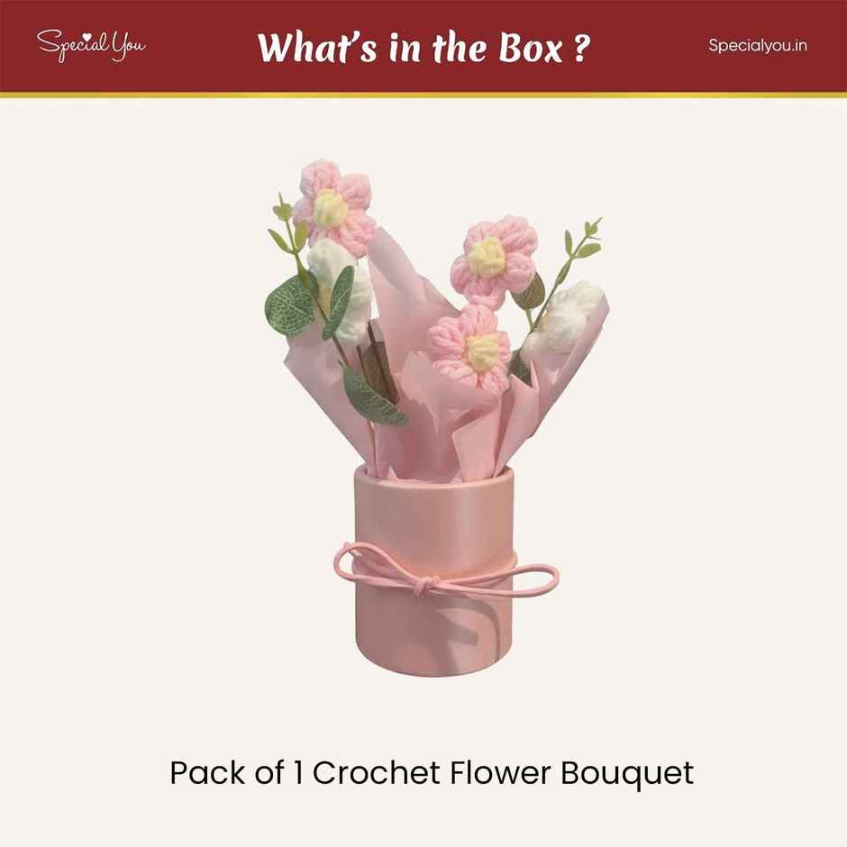 Handcrafted Crochet Flower Love Bouquet | Artificial | Ideal for Gifting | Special You
