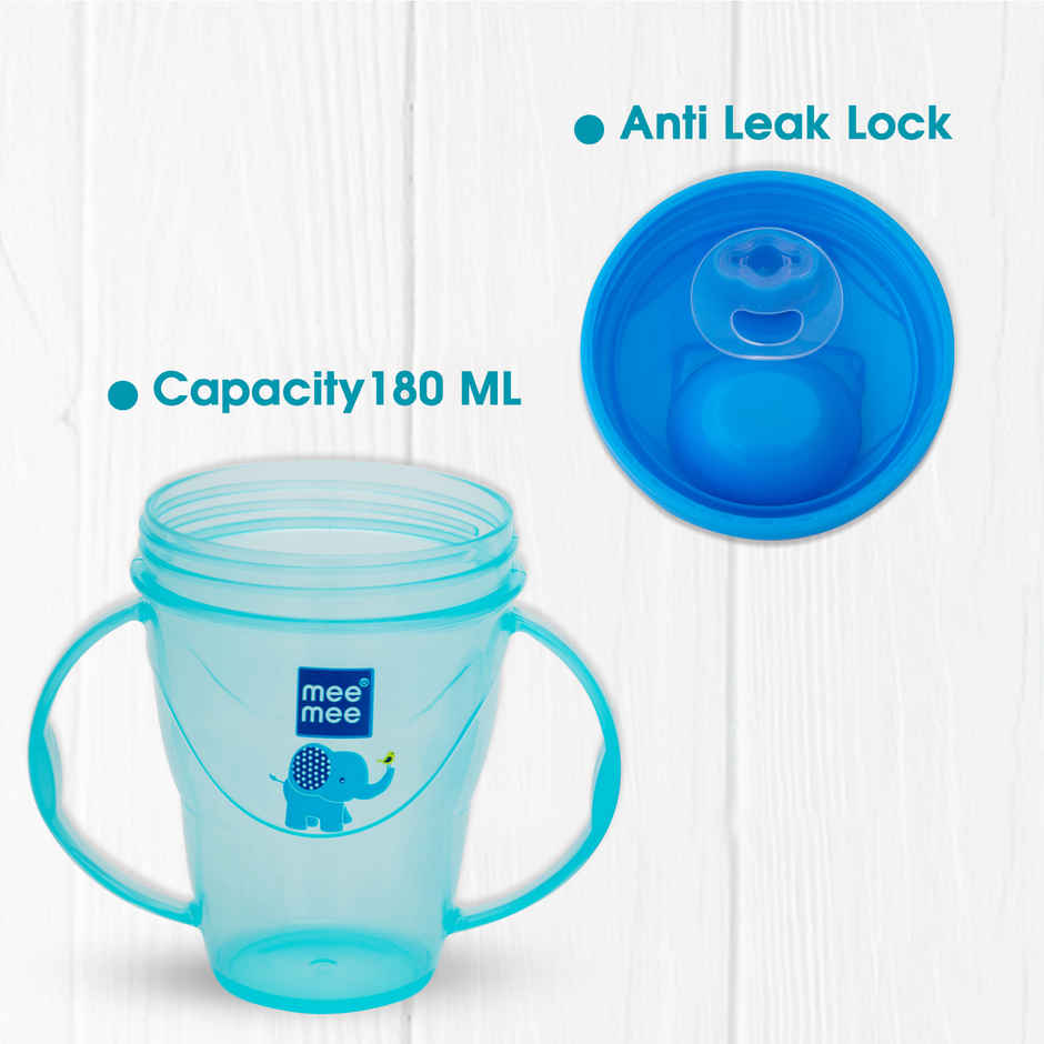 Mee Mee Baby Sipper Cup |Anti-Spill Feeding Bottle | Lightweight & BPA Free, Blue
