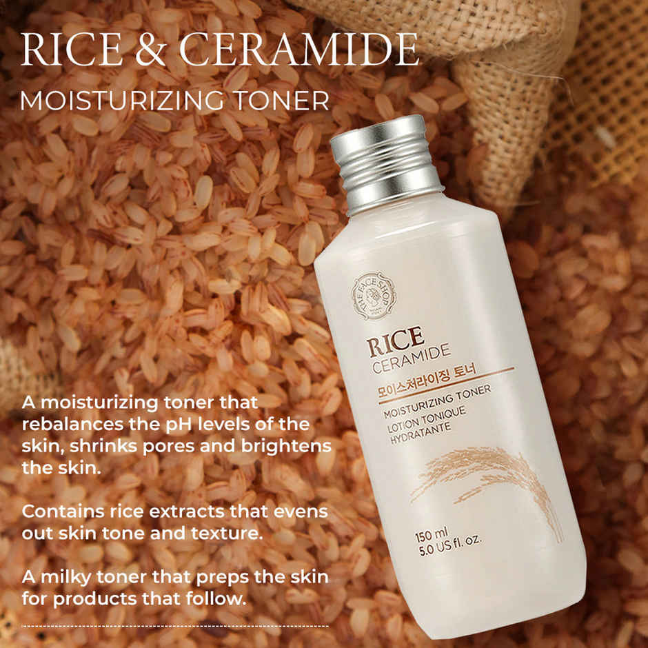 The Face Shop Rice & Ceramide Moisturizing Toner (Unisex)