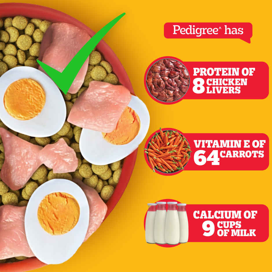 Pedigree Adult Chicken, Egg & Rice Dry Dog Food