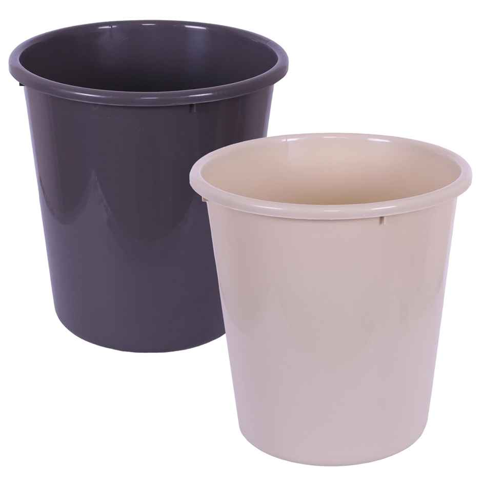 Kuber Industries Plastic Garbage Dustbin For Kitchen|Bathroom|Office|10 L|Pack of 2|Multi