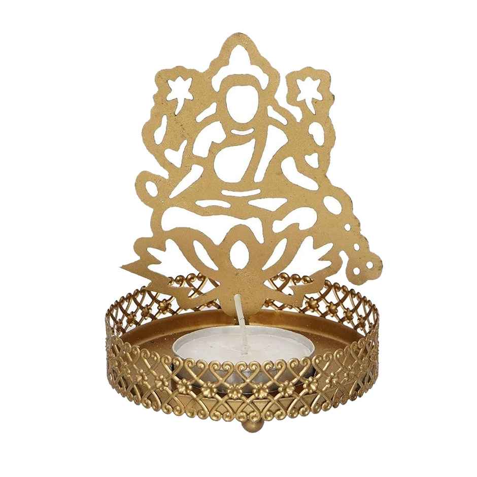 Shadow Laxmi Ji Tealight Candle Holder | Gold | Party Propz
