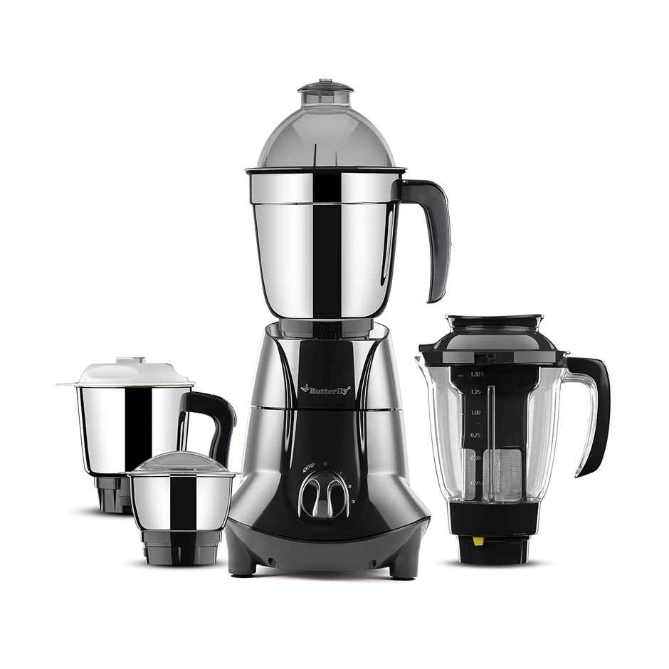 Butterfly Jet Elite 750 Watts Mixer Grinder With 4 Jars, Grey