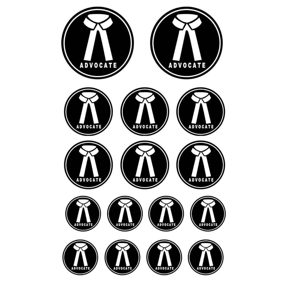 TiyuTrendzz Advocate Sticker for Car & Bike, 2 pieces - Vinyl, Waterproof, Self-Adhesive Sticker
