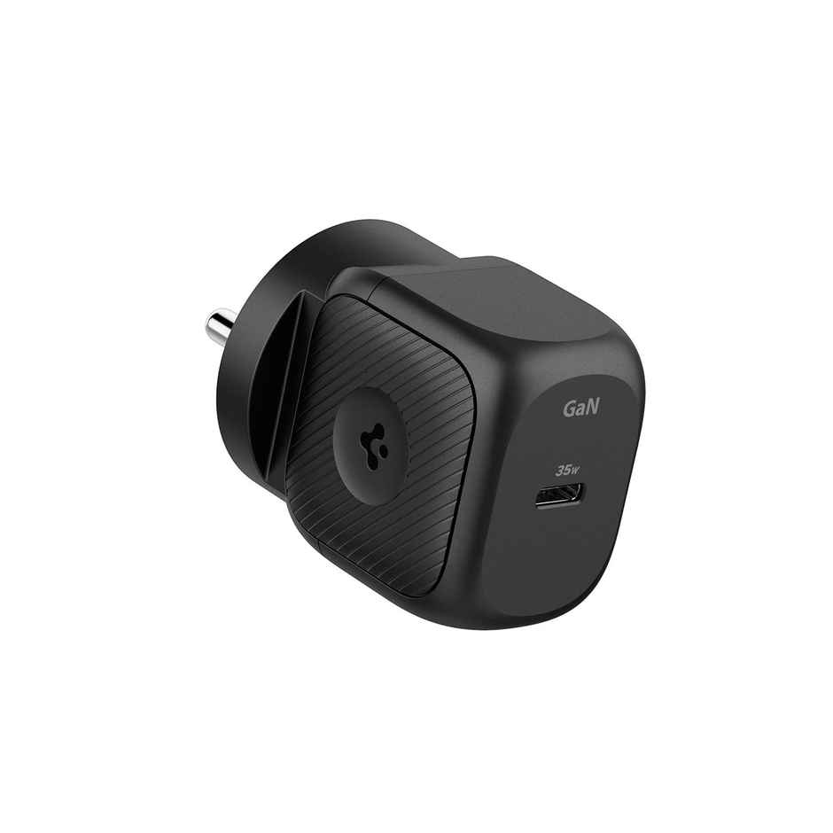 Spigen PE2300 GaN 35W Wall Charger for iPhone, Samsung Galaxy, Oneplus, Vivo and More - Black