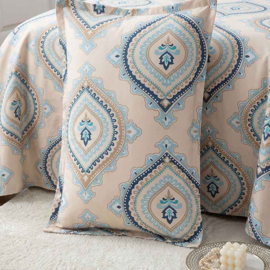 Status Crown Superfine Microfiber Queen Bedsheet | Blue Prism | 220 x 250 cm