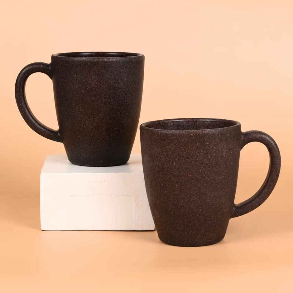 Eha Earth-Friendly Classic Coffee Mug | 300 ml | Made With Rice Husk Biocomposite | 2 Unit | Coffee