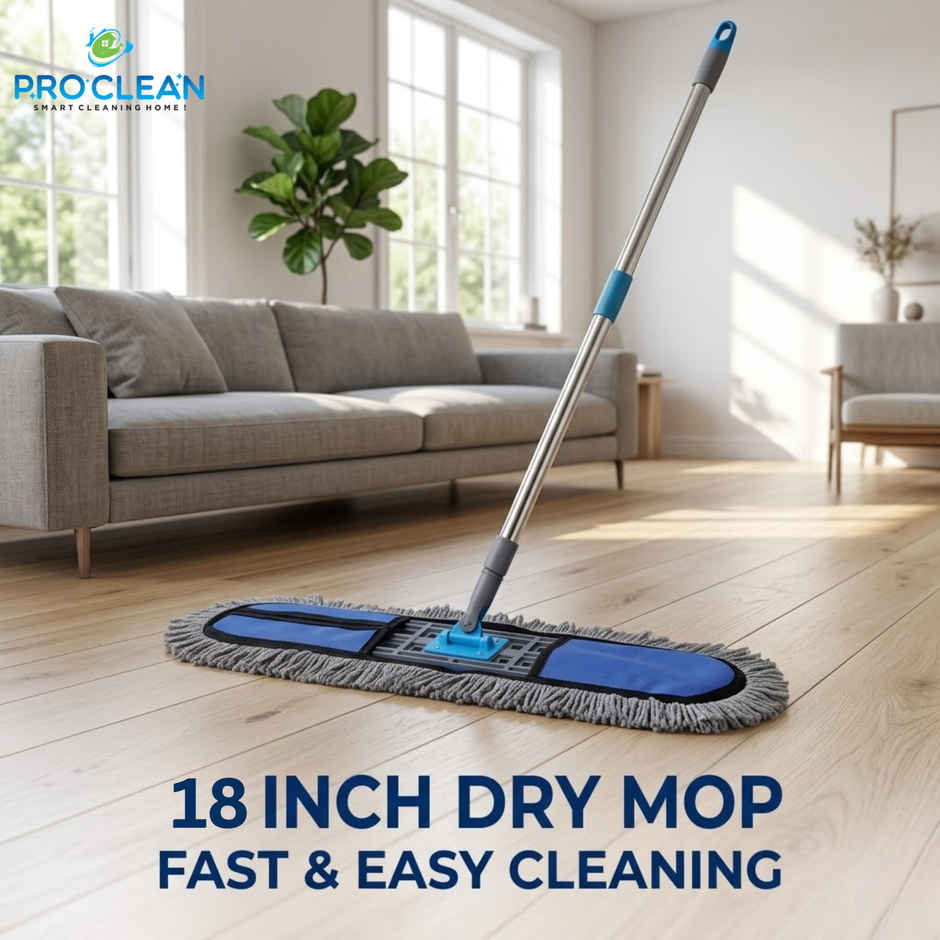 Proclean 360 Degree Dry Mop with 52 Inch Handle & With Refill Microfiber