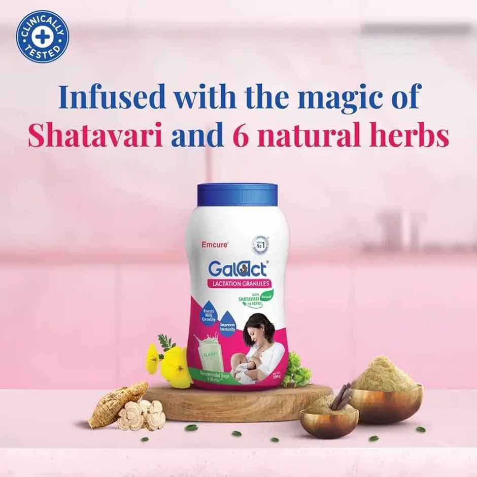 Galact Granules | Lactation Supplement with Shatavari | Elaichi Flavour