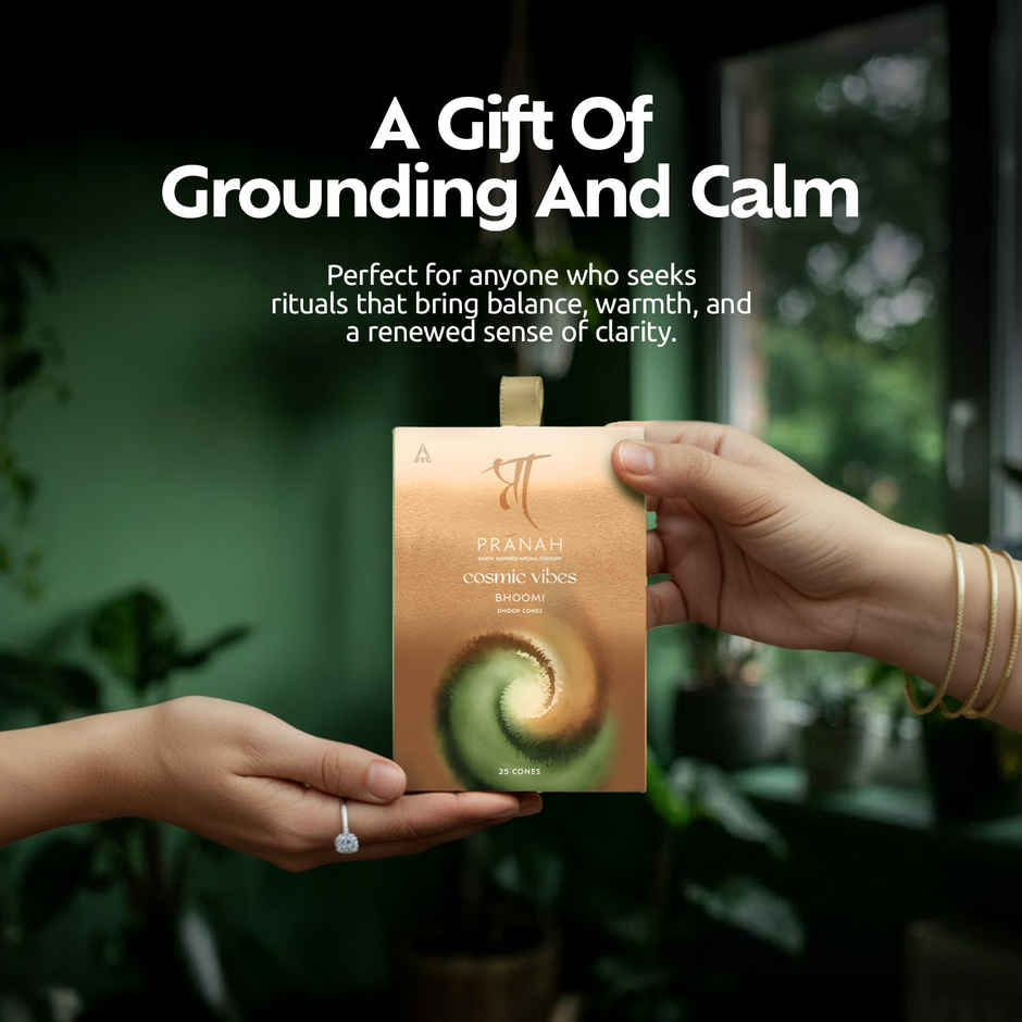 Pranah Cosmic Vibes | Bhoomi | Incense Cones | 25 Cones