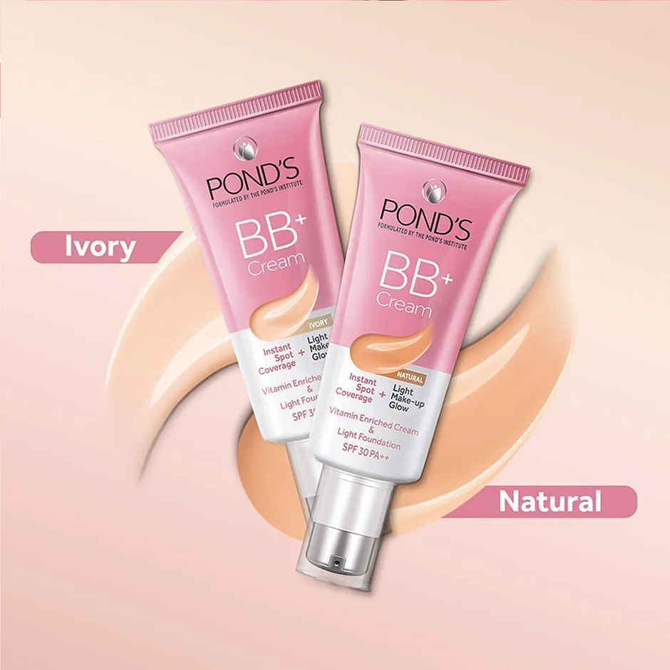 Pond's Bb+ Cream Instant Spot Coverage + Light Make-Up Glow Natural