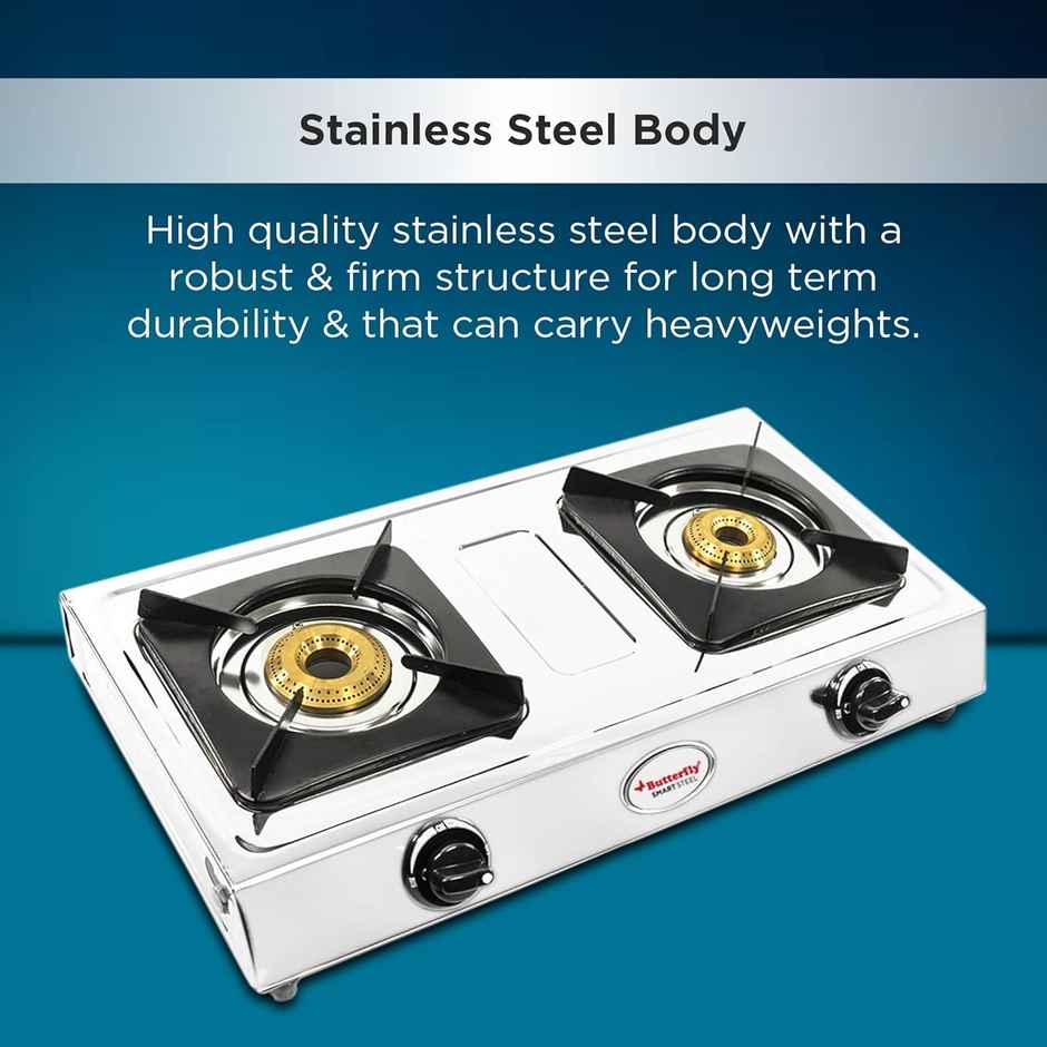Butterfly LPG Stove Smart Steel 2B