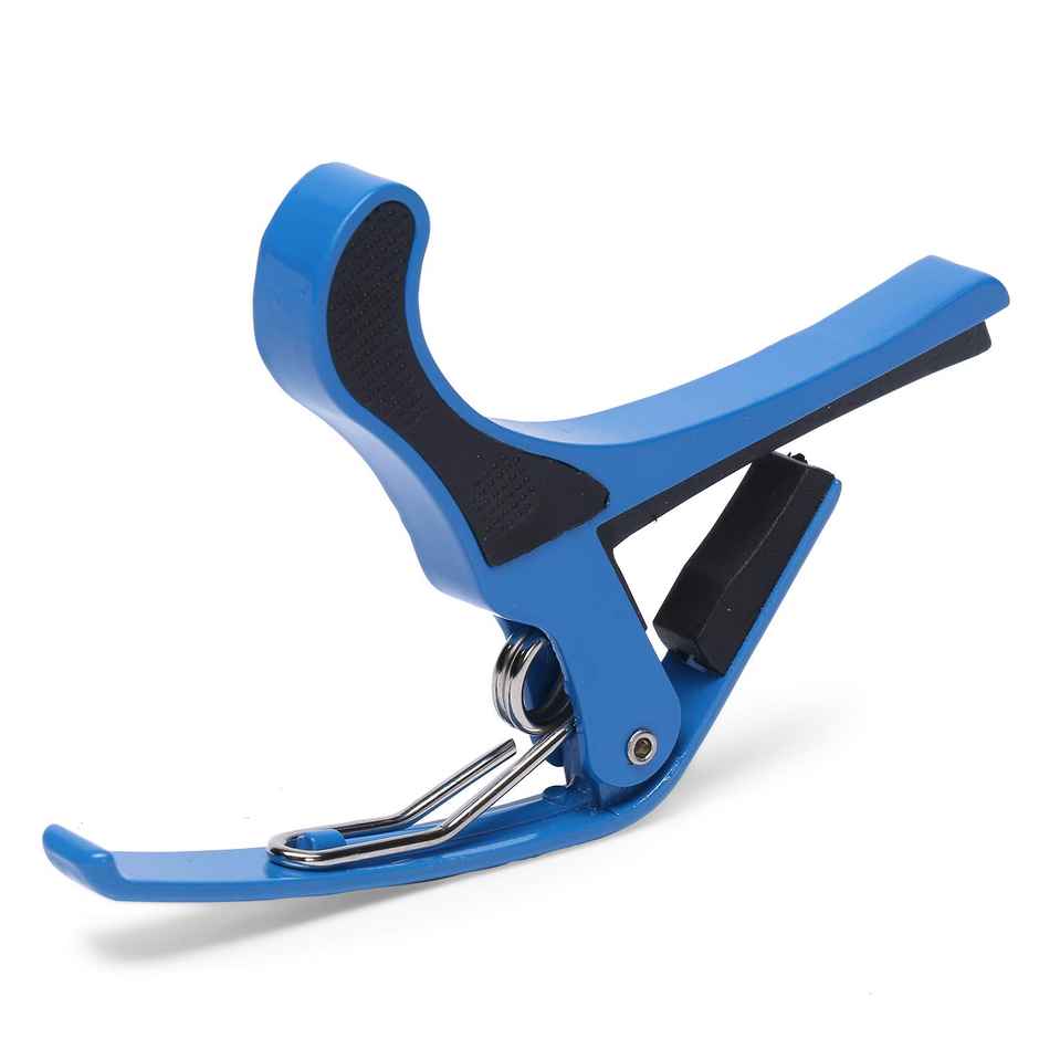 Juarez JRZ250 One-Handed Trigger Guitar Capo for Ukulele & Guitars - Quick Change, Blue