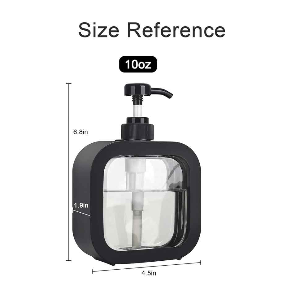 Perpetual Handwash Soap Dispenser | Refillable ABS Plastic for Bathroom & Kitchen (Black)