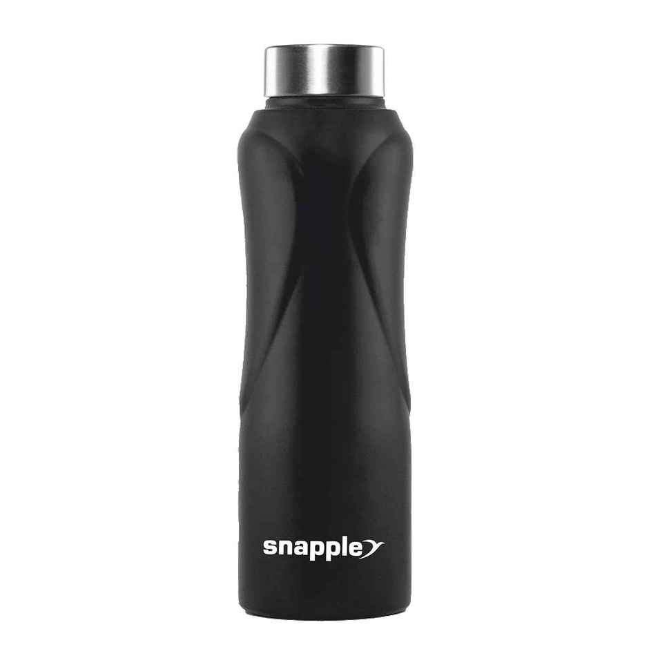 Snapple Stainless Steel Breeze Single Wall Fridge Water Bottle | Black | 1 L