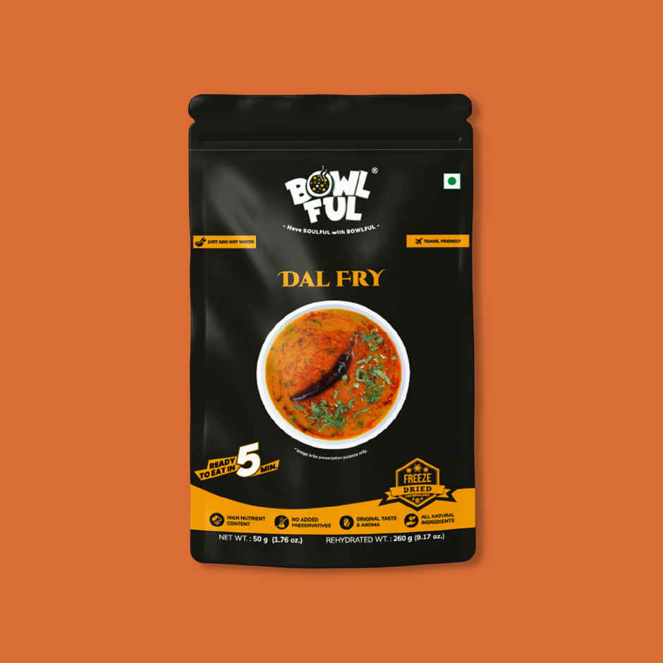 Bowlful Dal Fry Ready To Eat | Freeze Dried | Just Add Hot Water | No Preservatives