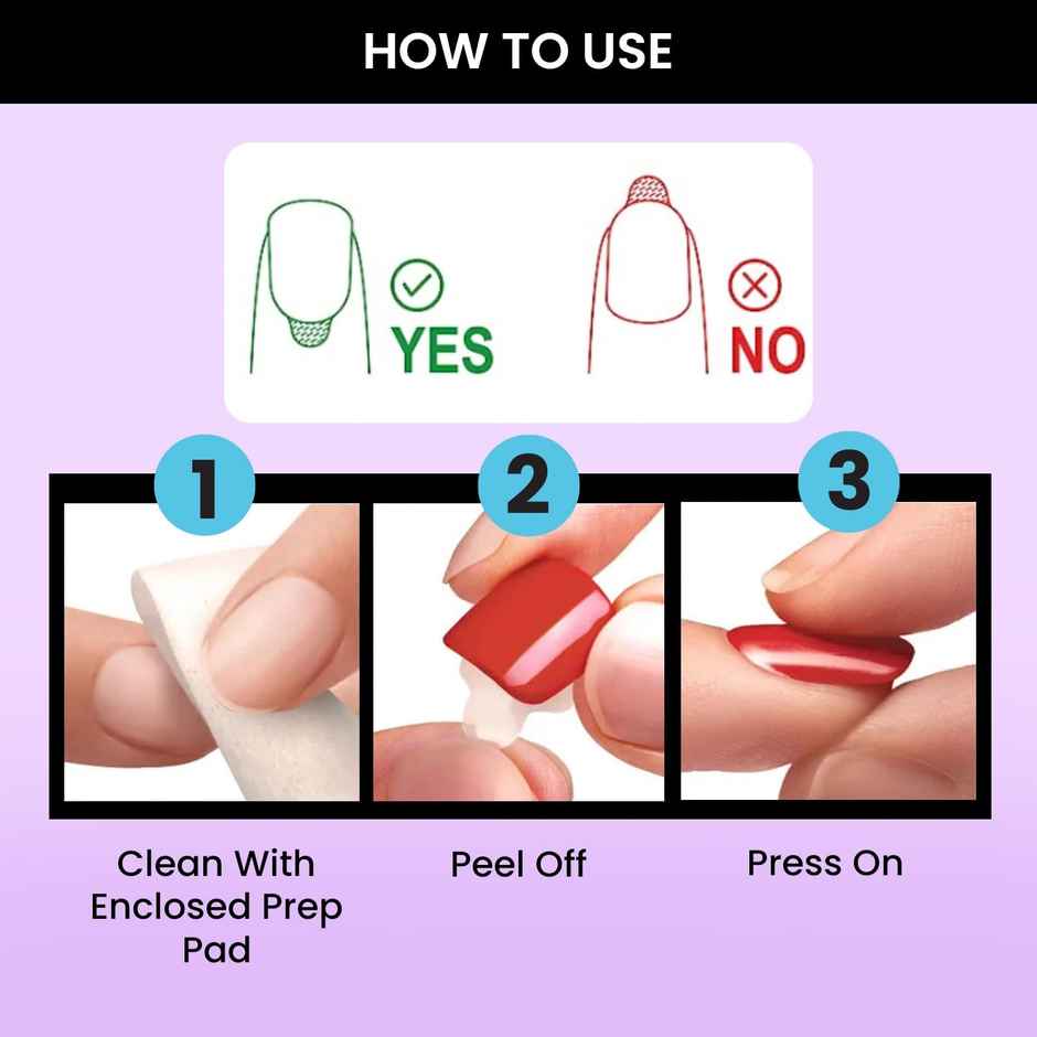 Faces Canada Ultime Pro Splash Instant Manicure - Bubblegum | Press On Nail Extensions | 16 PCS