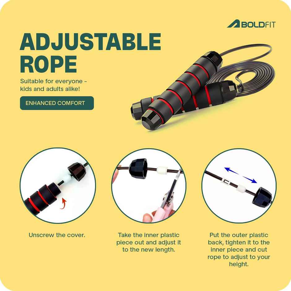 Skipping Rope for Man, Women & Children jump rope for Exercise Workout Freestyle Skipping Rope