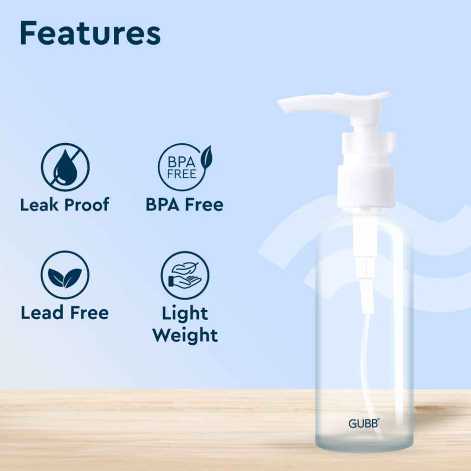 GUBB Travel Bottle With Pump - 100 ml