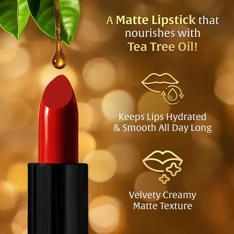 Faces Canada Comfy Matte Velvet Touch Lipstick - Berry Smoothie 04,4.2 g | 8Hr Stay | Intense Color
