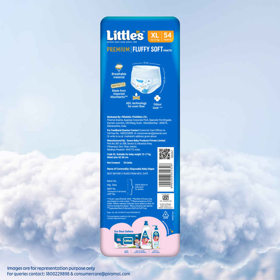 Littles Expert Comfy Pant Style Diaper | XL | 54 pcs