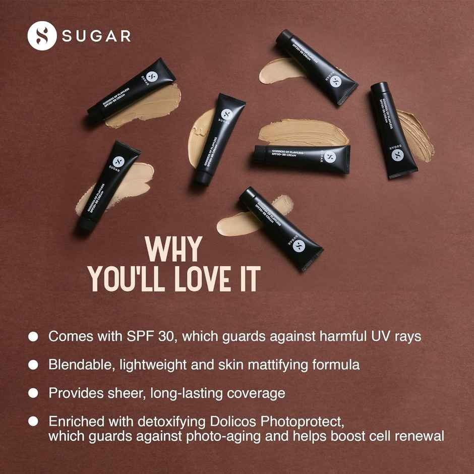 SUGAR Cosmetics Goddess Of Flawless SPF 30+ BB Cream - 07 Vanilla Latte