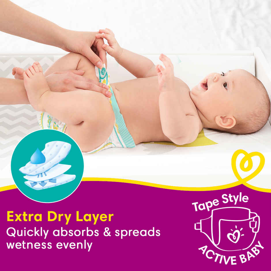 Pampers Active Baby Diapers | Taped Style | XL | 38 pcs