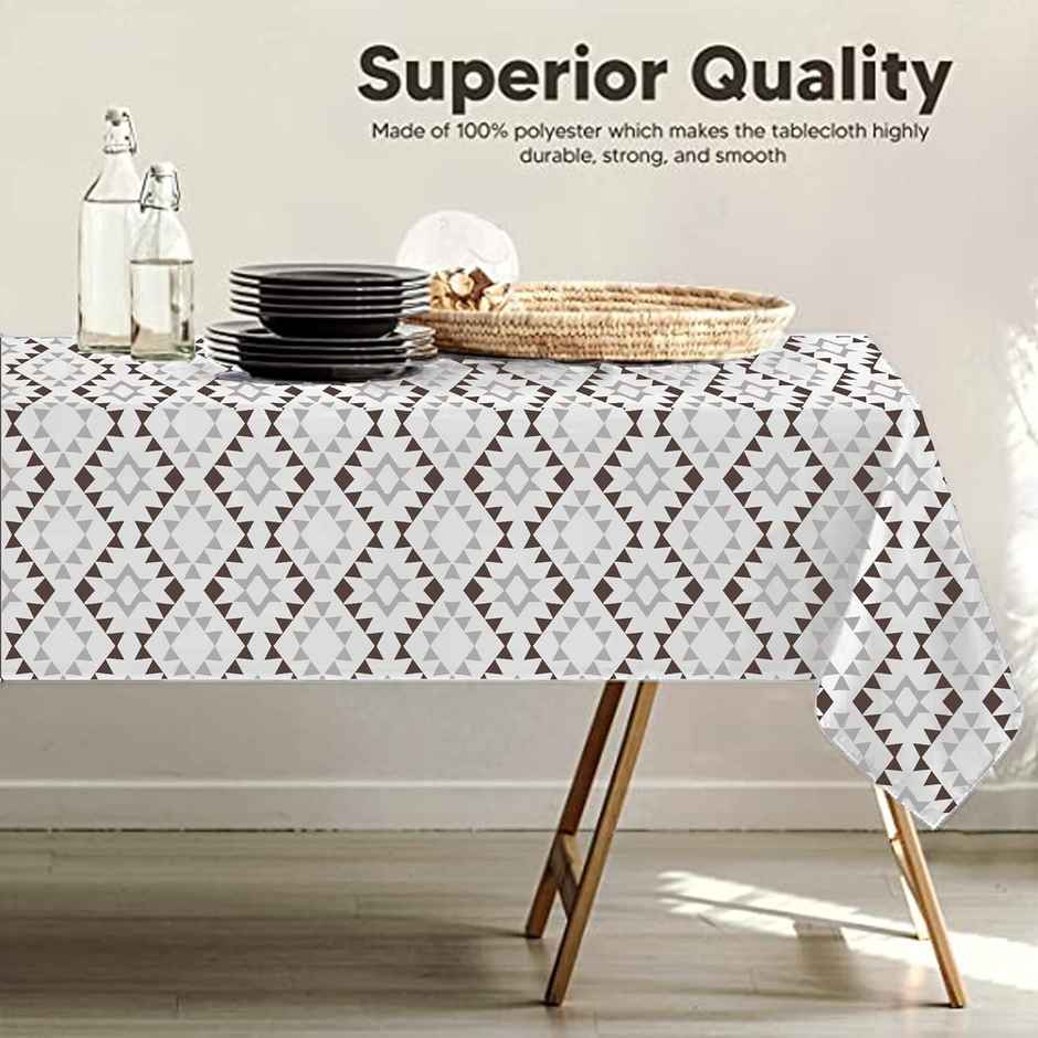 Lushomes Table Cover - 4 Seater | Black and Grey Geometric | 57 x 57 inch